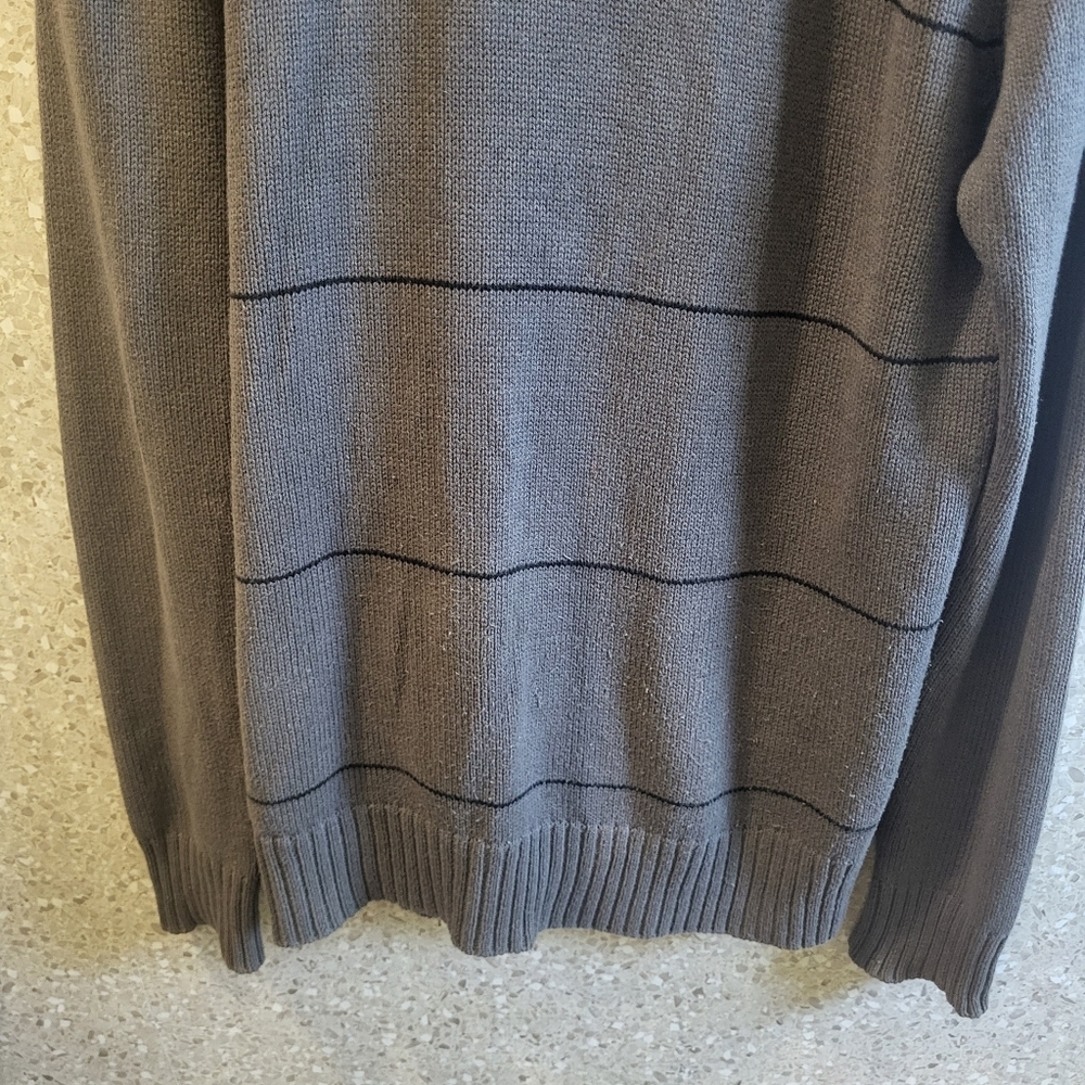 Quite Luxury"On The Byas" Cocktails Party Mens Cardigan  Gray/White/Blue, Size L - Picture 5 of 7